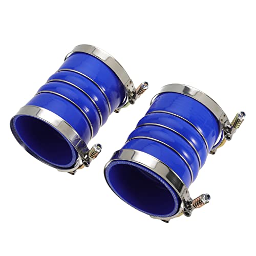 Kicofyee Silicone Charge Air Cooler Hump Hose Boot Set 4" X 6" 4 inch with T Bolt Clamp Blue - Image 2