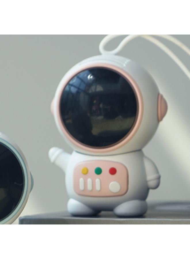 Loquat Portable Neck Fan 2 Speeds Bladeless Mini Hanging Neck Fan USB Rechargeable Personal Handheld Fan for Indoor Outdoor Astronaut Shape Pink - Image 5