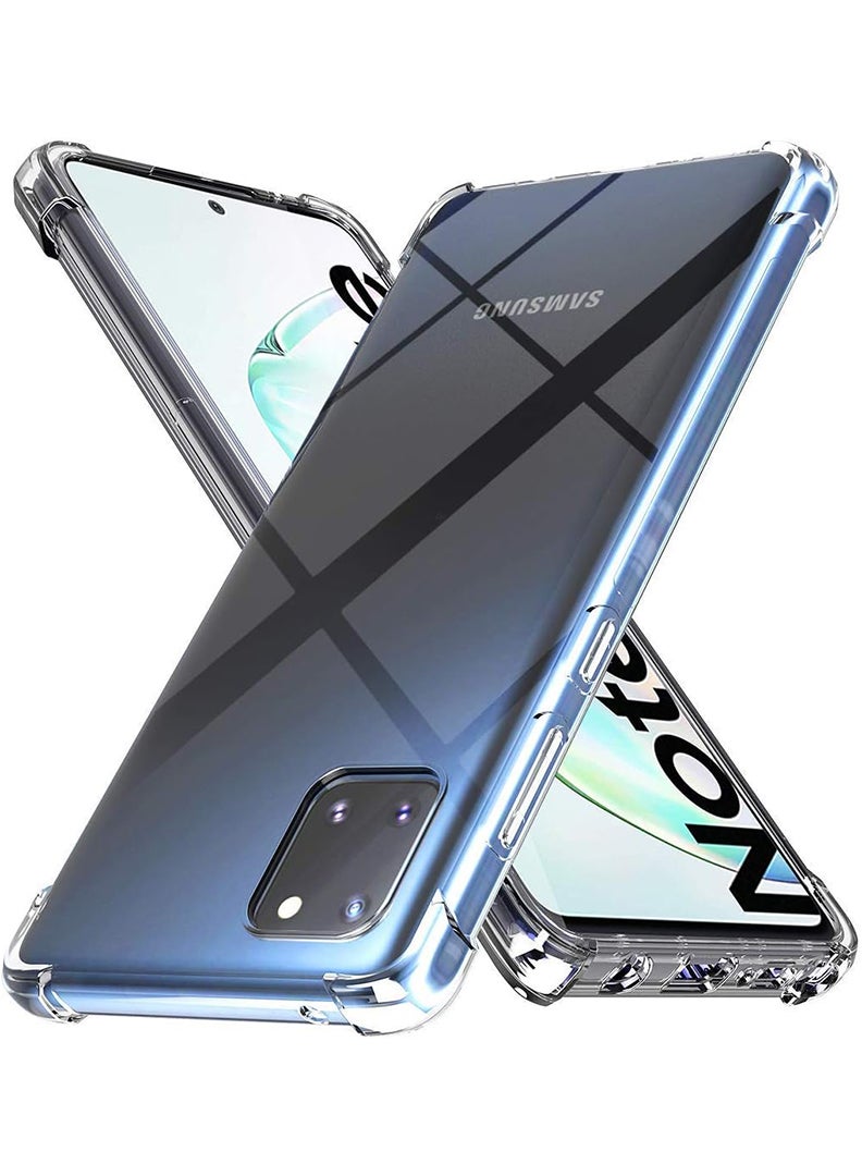 Theodor Samsung Galaxy Note 10 Lite Clear Case, Shock-Absorption TPU Cell Phone Cover with Reinforced Corners, Soft Flexible & Crystal Clear Protective Bumper Case - Image 1
