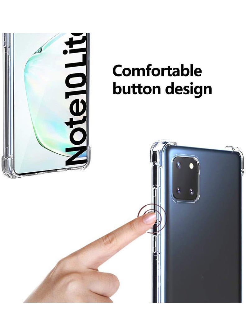 Theodor Samsung Galaxy Note 10 Lite Clear Case, Shock-Absorption TPU Cell Phone Cover with Reinforced Corners, Soft Flexible & Crystal Clear Protective Bumper Case - Image 2