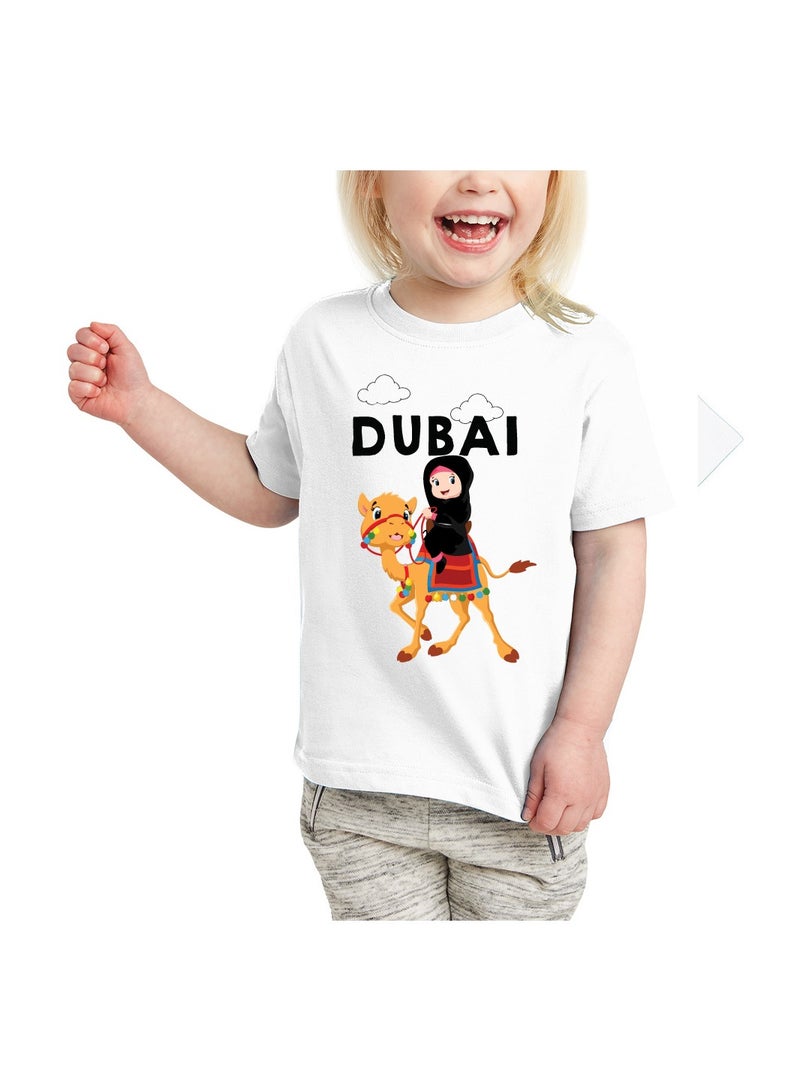 تي شيرت تذكاري مطبوع بتصميم دبي للأطفال - Image 1