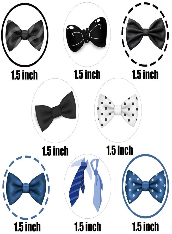 CupaPlay 500PCS Bow Tie Stickers Party Favors-Little Man Sticker Party Supplies Decorations Birthday Baby Shower Party Gifts Class Prize - Image 3
