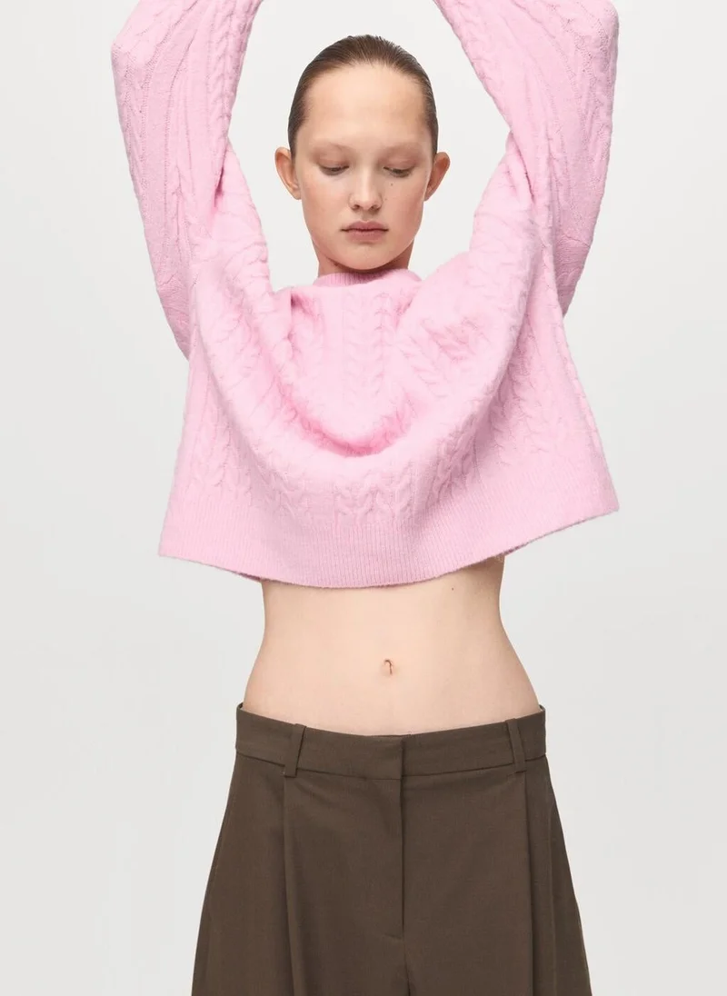 MANGO Braided knitted sweater