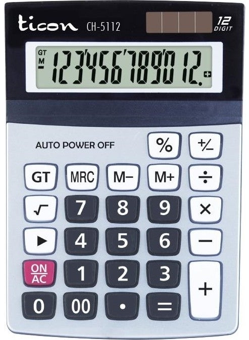 Ticon CH-5112 12 Digit Calculator 