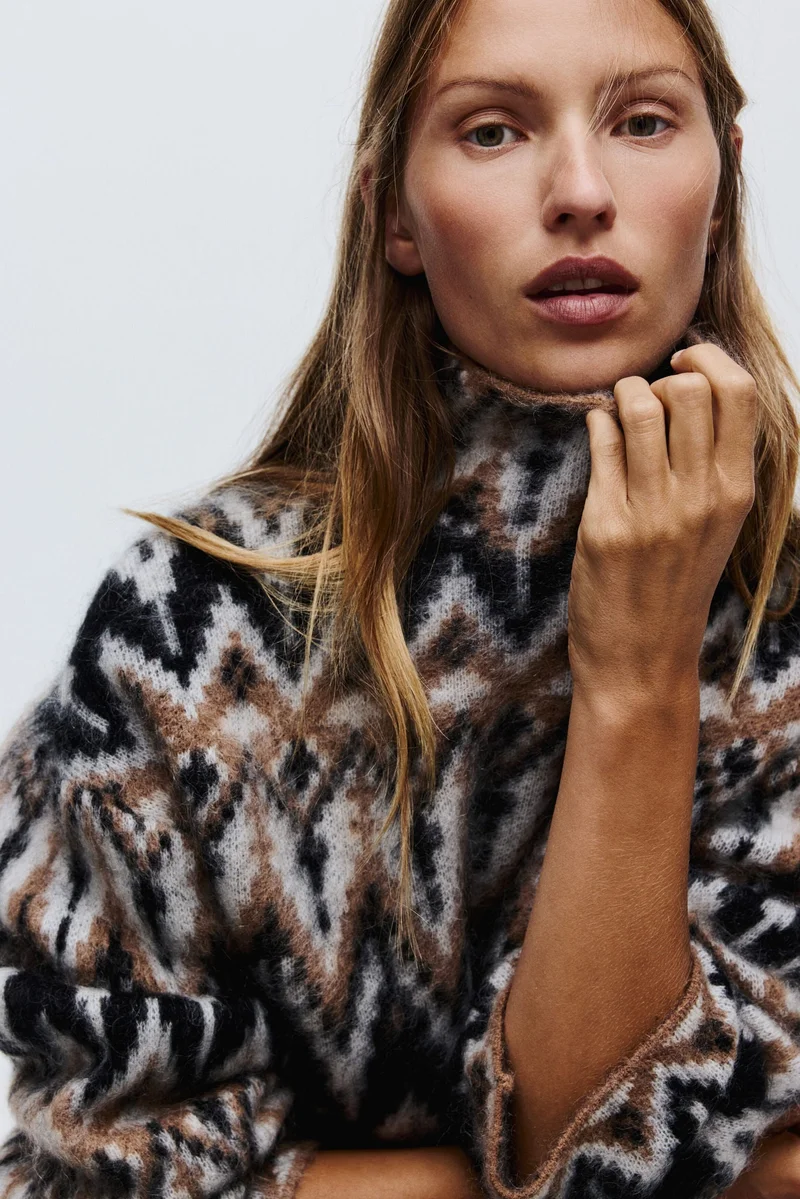 H&M Mohair-blend turtleneck jumper