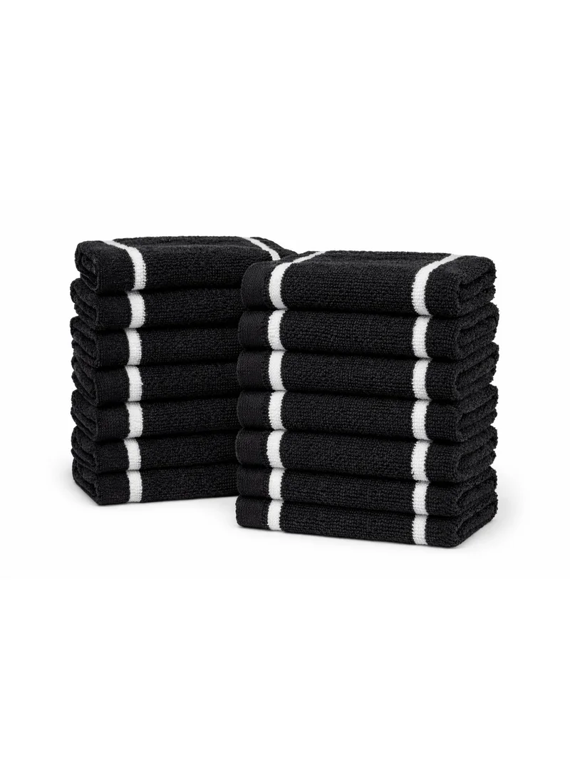 بليس كاسا مناديل غسيل Bliss Casa (12 عبوة، 30 × 30 سم) - مجموعة مناشف وجه من القطن 100%، مناشف وجه ناعمة وسريعة الامتصاص للغاية