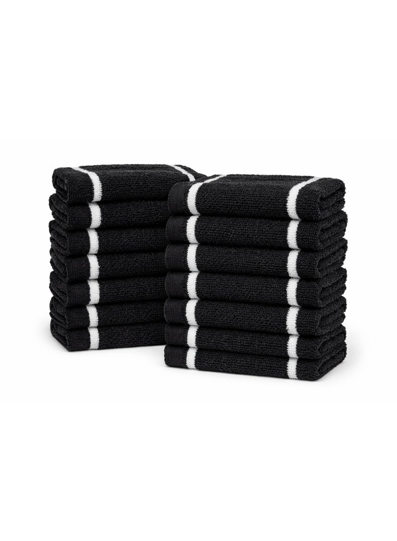 بليس كاسا مناديل غسيل Bliss Casa (12 عبوة، 30 × 30 سم) - مجموعة مناشف وجه من القطن 100%، مناشف وجه ناعمة وسريعة الامتصاص للغاية - Image 2