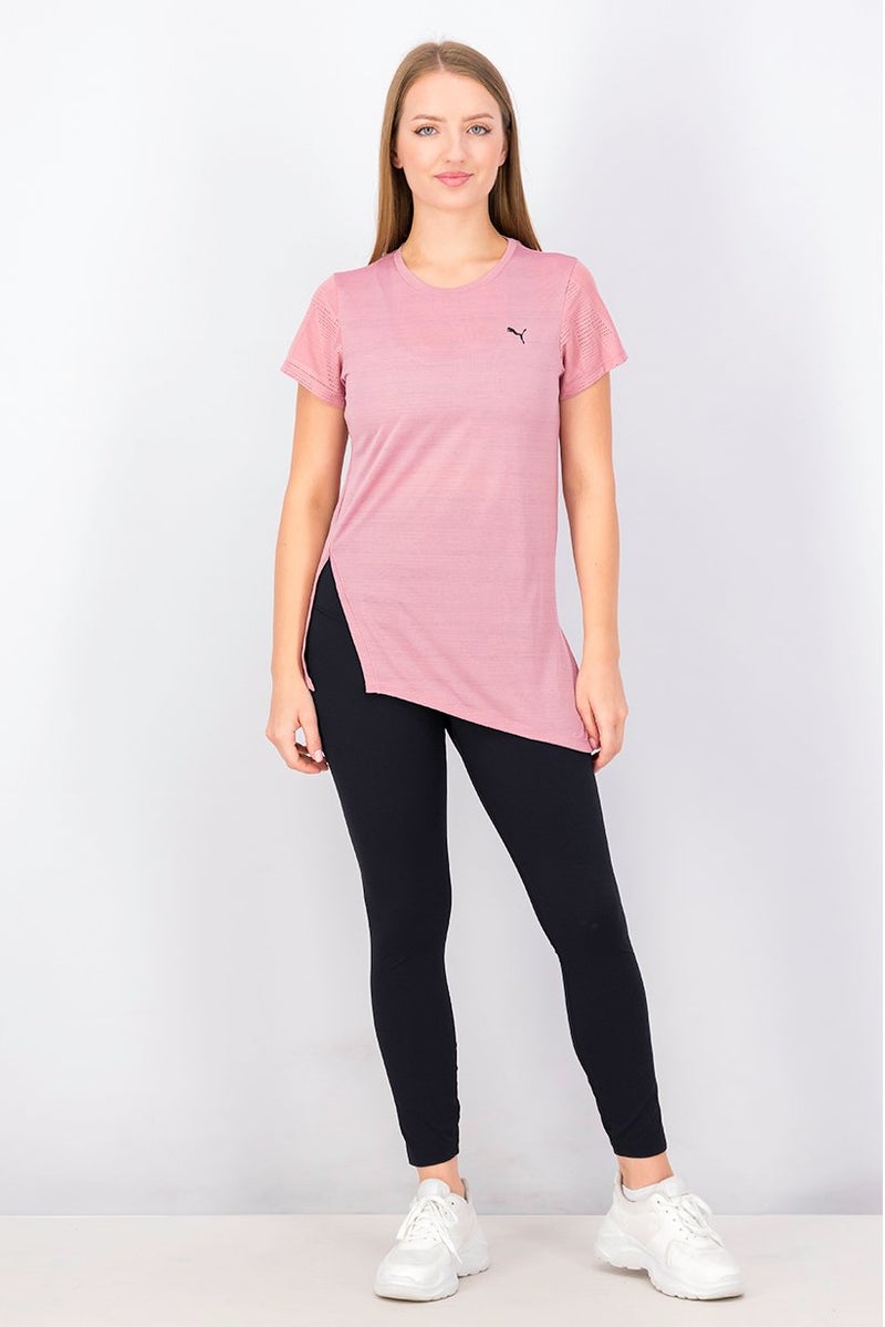 PUMA Women Sportswear Fit Short Sleeve Training Top, Pink  - Image 4
