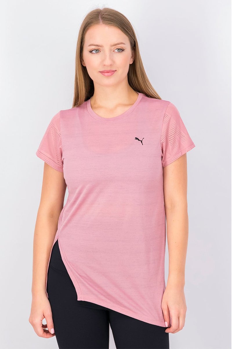 PUMA Women Sportswear Fit Short Sleeve Training Top, Pink  - Image 1
