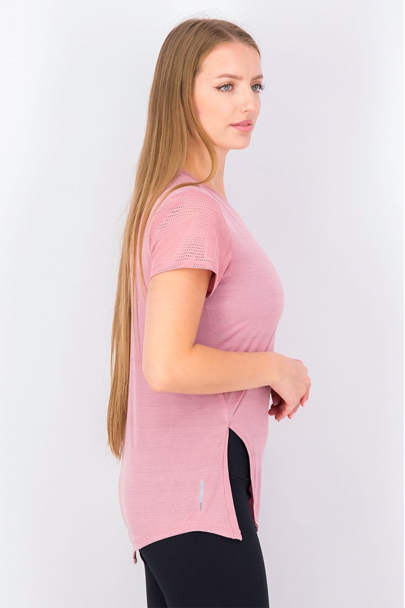 PUMA Women Sportswear Fit Short Sleeve Training Top, Pink  - Image 3