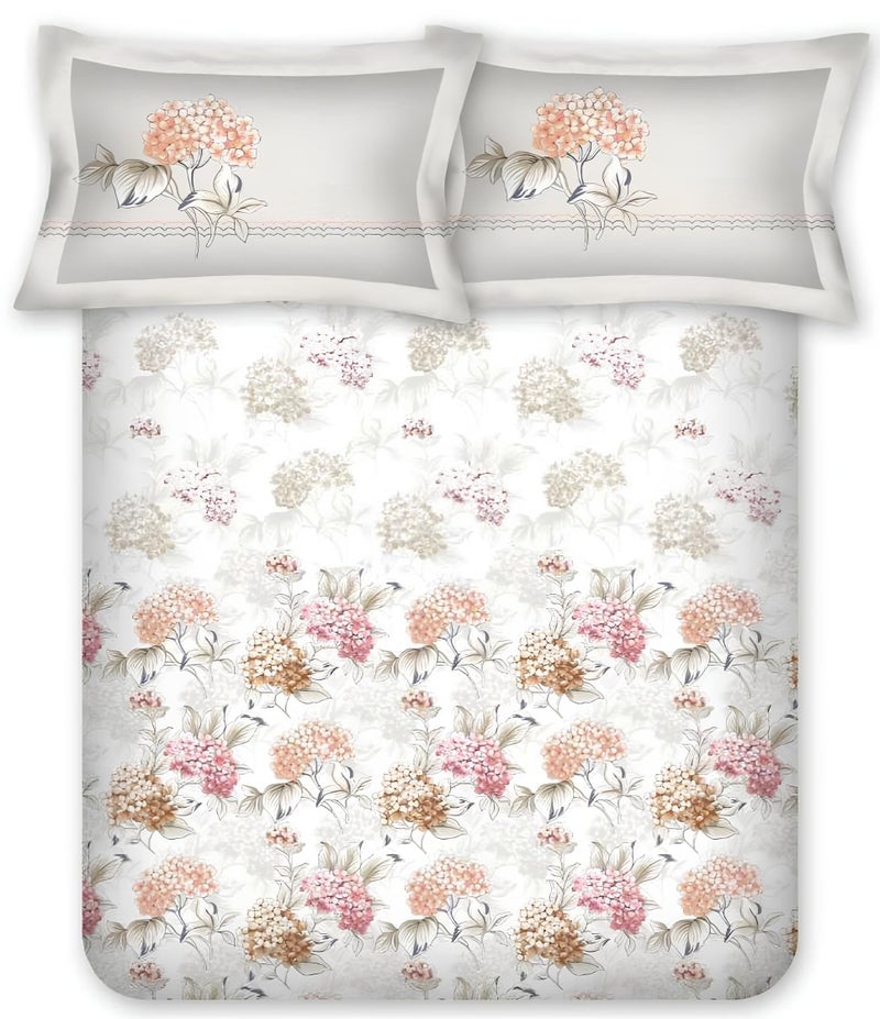 Bombay Dyeing King Size Bedsheet 210 TC Cotton Premium Bedsheet & 2 Pillow Covers - Digital Print - 274 X 274 Cms - Fade Less Color - BT-SS25-03 - Image 2