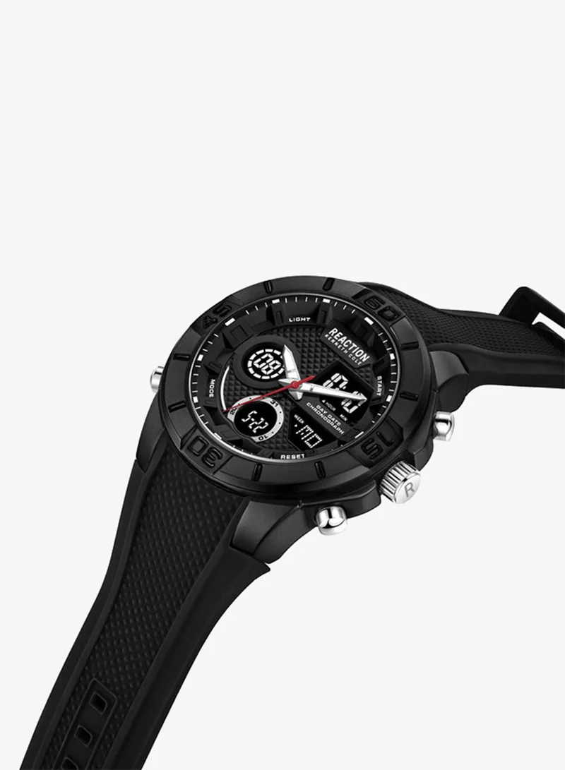 Kenneth Cole Reaction Kenneth Cole Reaction Analogue - Digital Gents Watch With Black Silicon Strap 48mm - KRWGP2192104