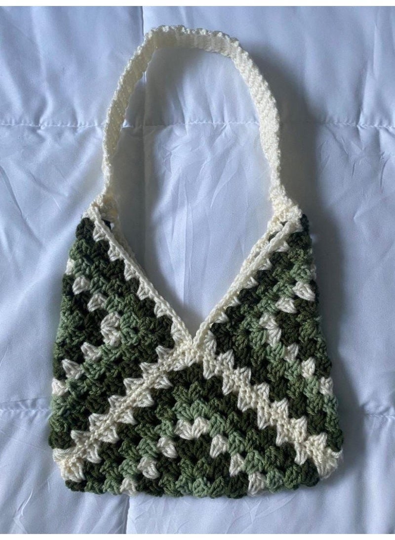 CROCHKA Elegant Handmade Summer Crochet Shoulder Bag