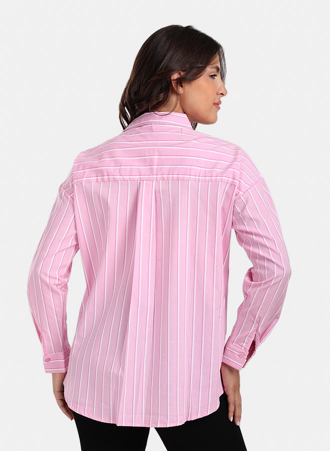 Clue Striped Floral Print Shirt - Image 4