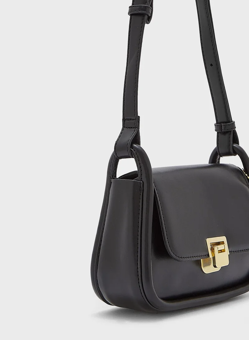 Ginger Shoulder Strap Handbag With Smiley Charm