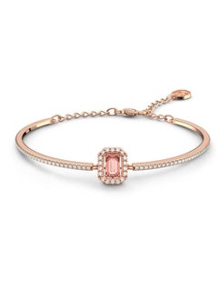 Swarovski Millenia octagon-cut crystal bangle rose gold tone plated