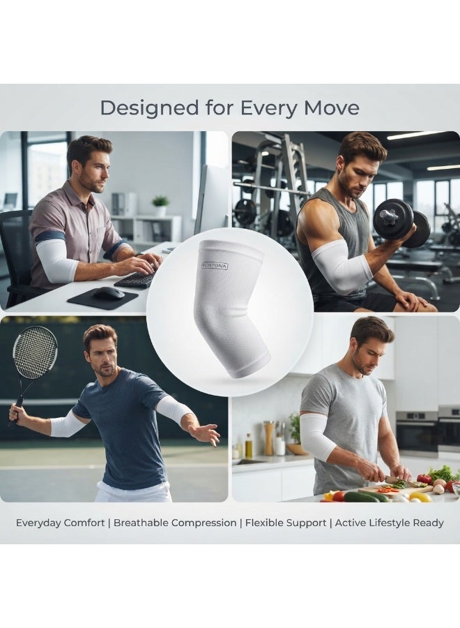 Fortuna Elasticated Elbow Support, Breathable Compression Elbow Sleeve for Everyday Support & Sports Activities - Image 5