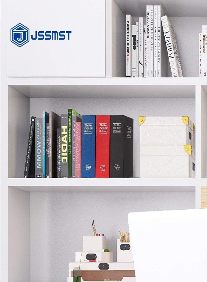 Jssmst خزنة كتب بقفل مفتاح – صندوق خزنة كتب منزلي من Jssmst، صندوق معدني كبير أحمر اللون، SM-BS004BL - Image 5