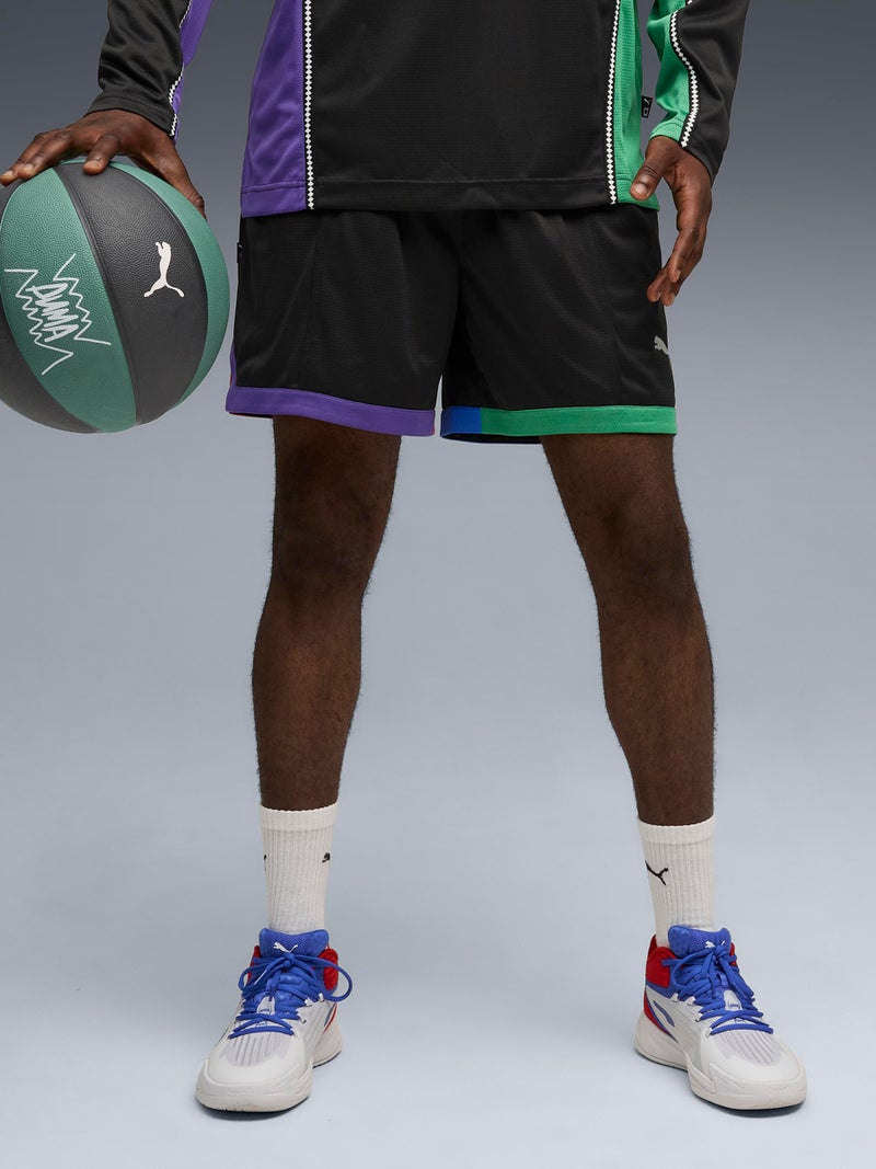 PUMA شورتات كرة السلة بومّا هووبافيرس شبكي بطول 6 إنش - Image 1