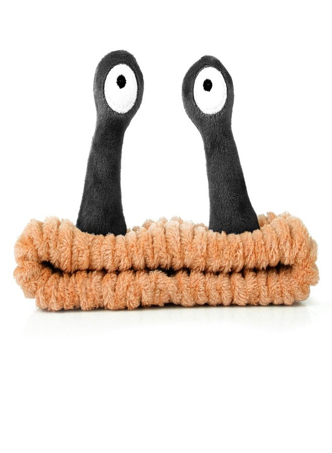 Molain Headbands for Women, Cute Palm and Snail Spa Headbands, Coral Fleece Skincare Headband, Elastic Makeup Headband, Fun Hair Band for Washing Face, Shower, Beauty, and Skincare(Brown&Black) - Image 1