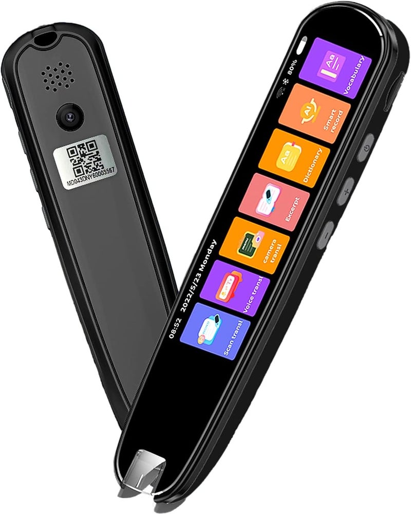 EVCRIERH Translation Pen Scan Reader Pen Text to Speech Device Language Translator Device Support 134 Languages OCR Reader Pen,Photo and Text & Voice Translation Device,Reading Pen (Black) - Image 1