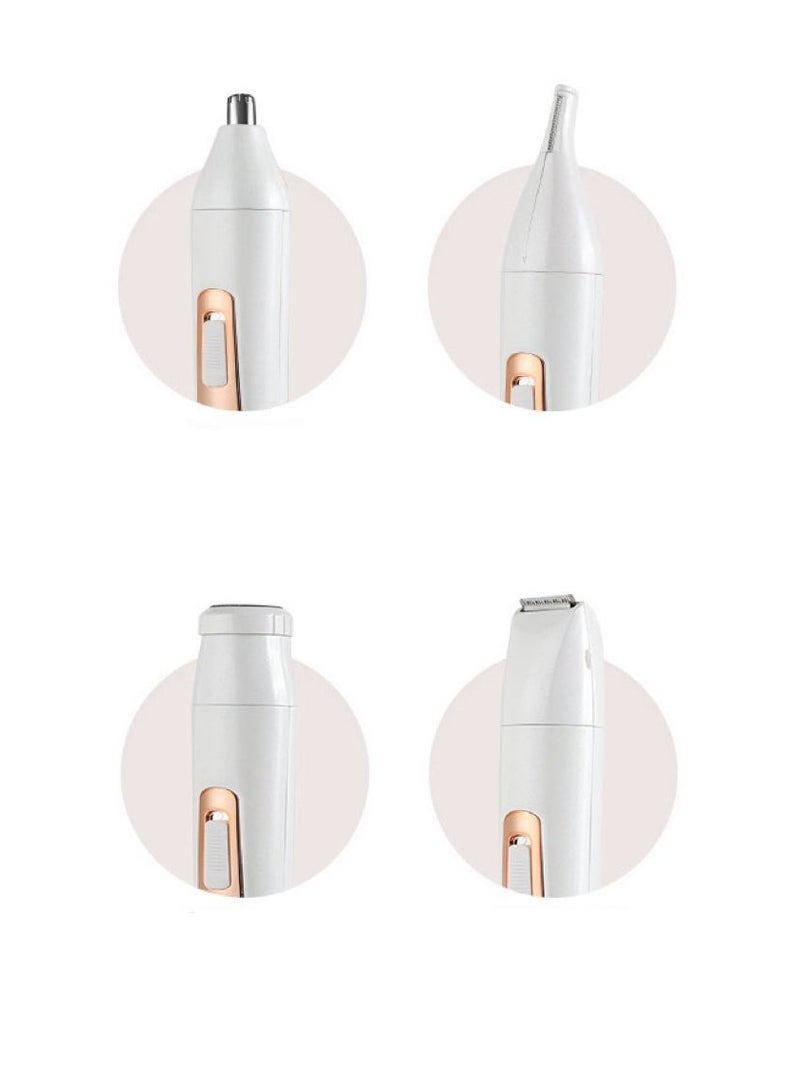 KHAJUL 4 in 1 Eyebrow Trimmer, Electric Shaver for Women, USB Rechargeable Razor, Cordless Portable Wet and Dry Shaver for Women - Image 2