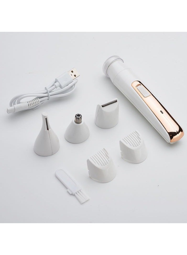 KHAJUL 4 in 1 Eyebrow Trimmer, Electric Shaver for Women, USB Rechargeable Razor, Cordless Portable Wet and Dry Shaver for Women - Image 4