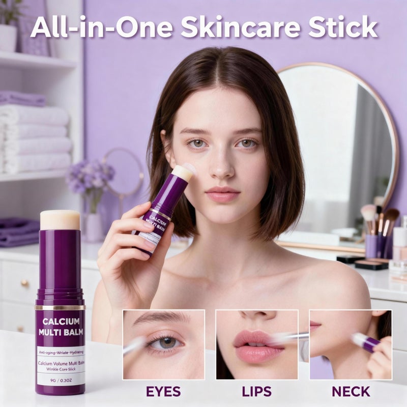 Miracle TQ Cemenrete Calcium Multi Balm, All-in-One Calcium Multi Balm Stick for Anti-Aging & Repair, Wrinkle Core Stick, Long-Lasting Hydration, for Face, Eyes, Neck & Lips (1PC) - Image 4