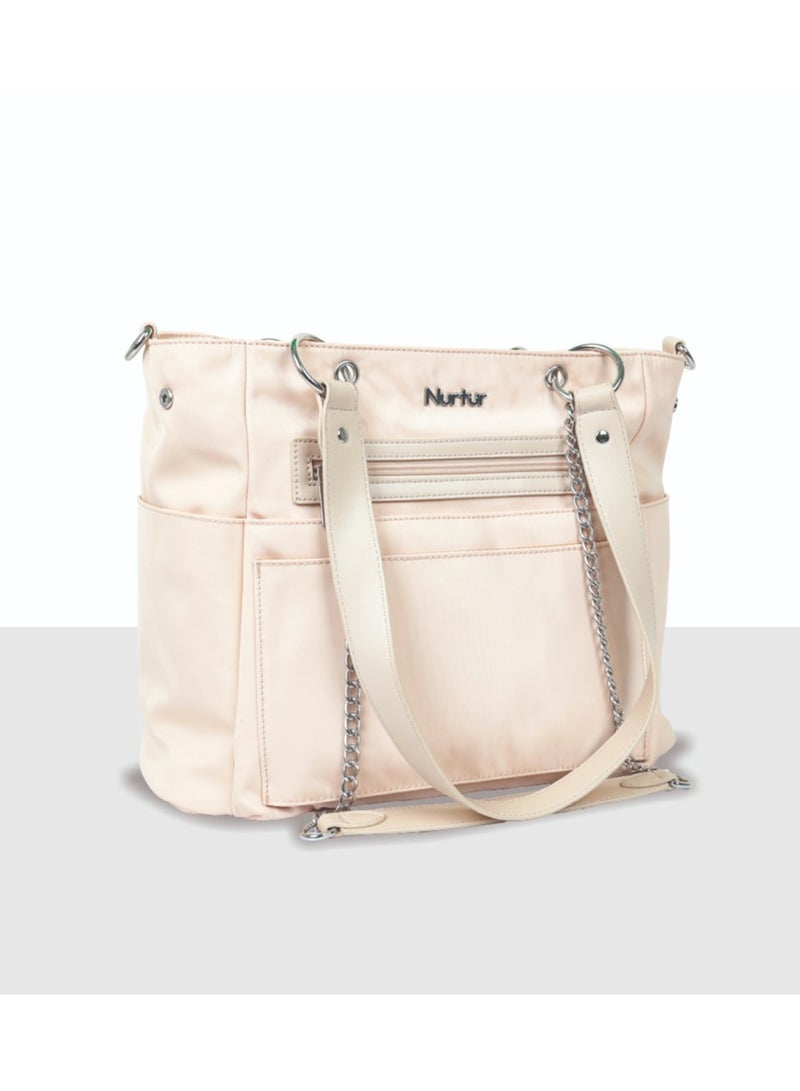 Nurtur Maternity Diaper Bag Fashion Bagpack Bag Multifunction Travel Bag with insulator bottle insulator pocket, Organizer, Pacifier pouch, Long Handle -Tan - Image 3