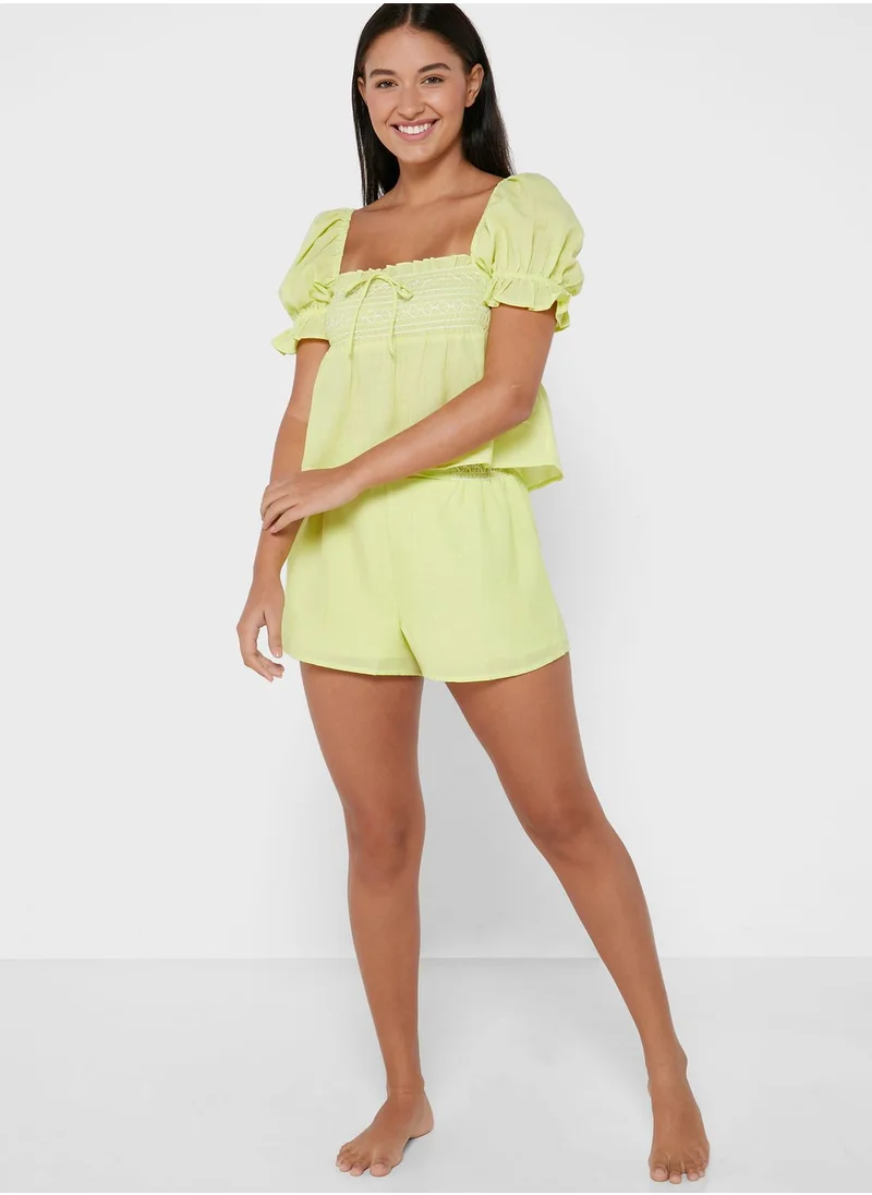 RIVER ISLAND Neon Swing Beach Crop Top