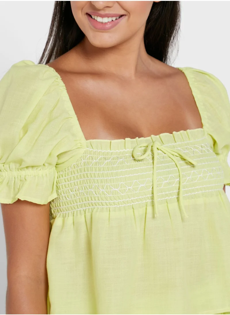 RIVER ISLAND Neon Swing Beach Crop Top
