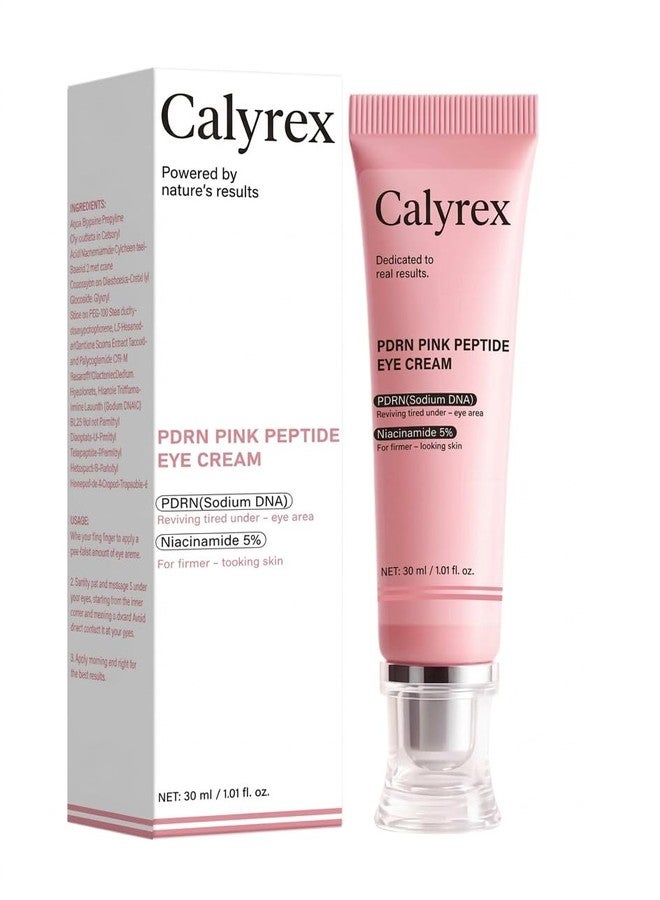 Calyrex PDRN Pink Peptide Eye Cream,Under Eye Cream For Dark Circles with Niacinamide, Retinol & Hyaluronic Acid to Fight Fine Lines,Wrinkles,Puffiness And Bags Under Eyes,Korean Skin Care - Image 1