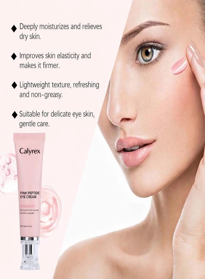 Calyrex PDRN Pink Peptide Eye Cream,Under Eye Cream For Dark Circles with Niacinamide, Retinol & Hyaluronic Acid to Fight Fine Lines,Wrinkles,Puffiness And Bags Under Eyes,Korean Skin Care - Image 2
