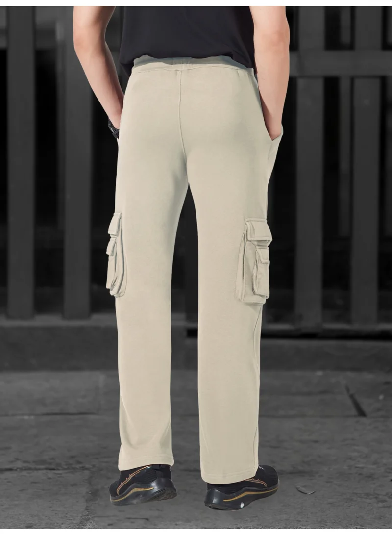 Maniac Maniac Mens Solid Biscuit Baggy Fit Cargo