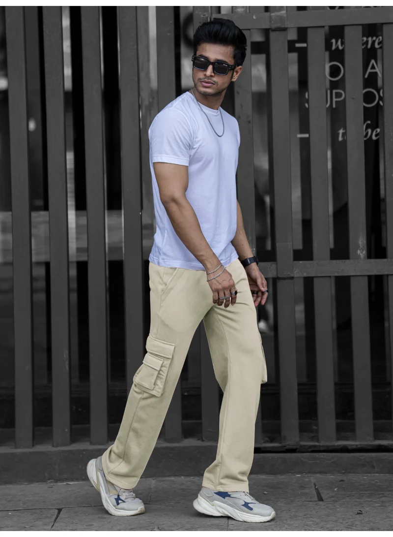 Maniac Maniac Mens Solid Biscuit Baggy Fit Cargo