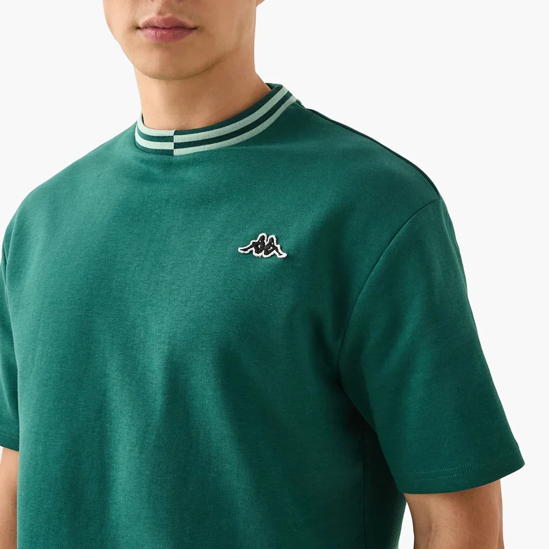 Kappa Kappa Logo Print T-shirt with Contrast Trim