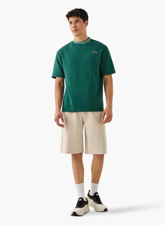 Kappa Kappa Logo Print T-shirt with Contrast Trim