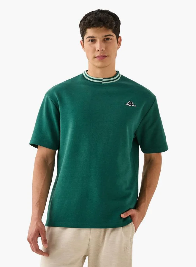 Kappa Kappa Logo Print T-shirt with Contrast Trim