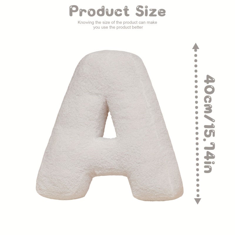 Customizable White Letter Throw Pillow Creative Sofa Decor Gift - Image 2