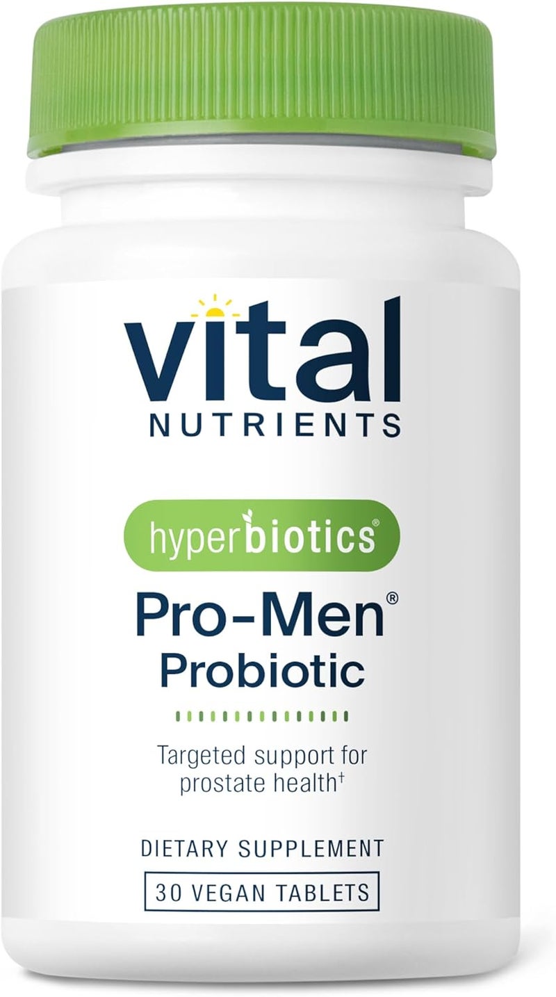 Hyperbiotics Vital Nutrients Pro Men Probiotics  Advanced Probiotics for Men  Clinically Studied for Prostate Health Digestive Balance and Gut Health  Gluten Dairy Soy Free  30 Vegan Tablets - Image 1
