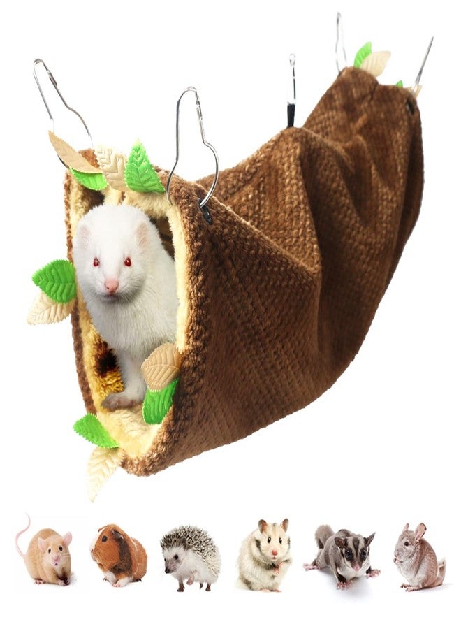 Leftstarer Pet Hammock and Tunnel Set, Soft Cashmere for Small Pets, Suitable for Guinea Pigs, Rats, Ferrets, Hamsters, etc., 22.1x9.1in - Image 1