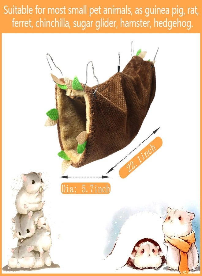 Leftstarer Pet Hammock and Tunnel Set, Soft Cashmere for Small Pets, Suitable for Guinea Pigs, Rats, Ferrets, Hamsters, etc., 22.1x9.1in - Image 3