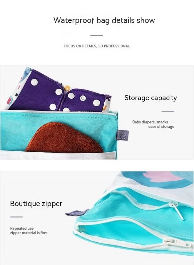 WAOKN Portable PUL Laundry Bag – Suitable for Hotel & Travel DE Foldable Washing Storage Bag – Lightweight and Compact Eco-friendly Camping Diaper Bag (30*40cm) - Image 2