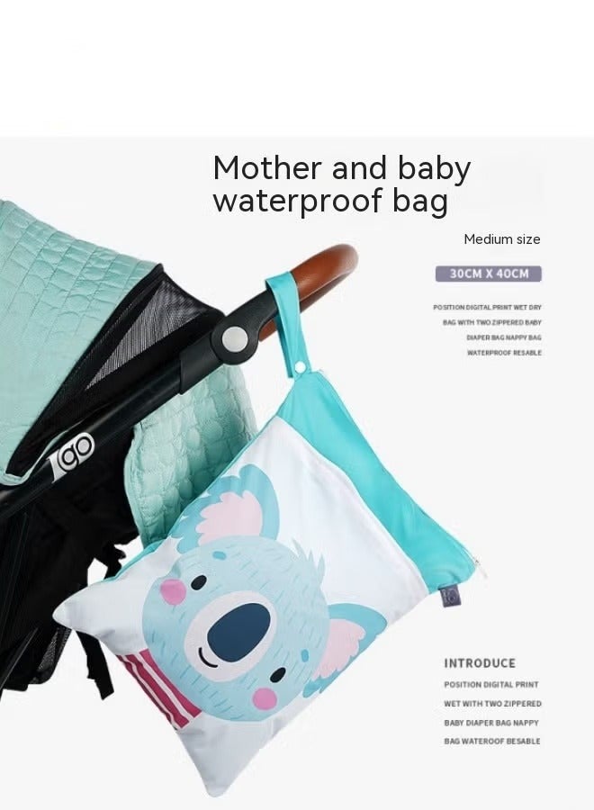 WAOKN Portable PUL Laundry Bag – Suitable for Hotel & Travel DE Foldable Washing Storage Bag – Lightweight and Compact Eco-friendly Camping Diaper Bag (30*40cm) - Image 3