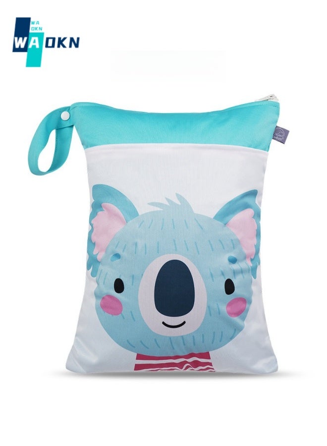 WAOKN Portable PUL Laundry Bag – Suitable for Hotel & Travel DE Foldable Washing Storage Bag – Lightweight and Compact Eco-friendly Camping Diaper Bag (30*40cm)  - Image 1
