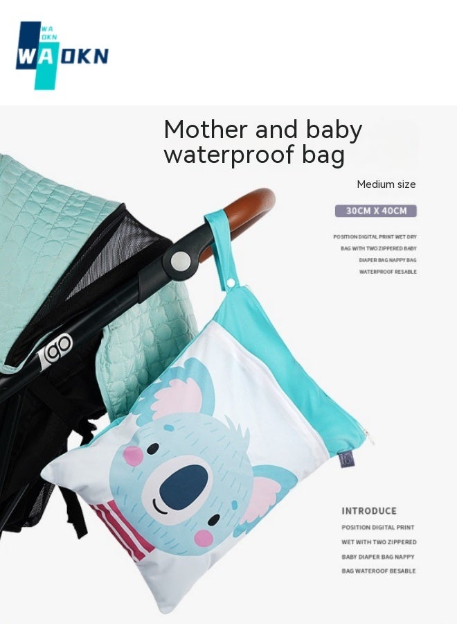 WAOKN Portable PUL Laundry Bag – Suitable for Hotel & Travel DE Foldable Washing Storage Bag – Lightweight and Compact Eco-friendly Camping Diaper Bag (30*40cm)  - Image 3