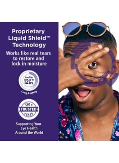 Rohto Dry Aid Lubricant Eye Drops, Fast Relief for Dry Eyes, Long-Lasting Hydration, Dry Eye Symptom Relief, Moisturizing and Soothing Eye Drops for Dry Eyes, Contact Lens-Friendly, 0.34 fl oz  - Image 3