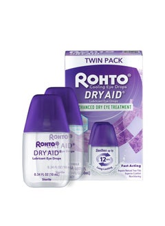 Rohto Dry Aid Lubricant Eye Drops, Fast Relief for Dry Eyes, Long-Lasting Hydration, Dry Eye Symptom Relief, Moisturizing and Soothing Eye Drops for Dry Eyes, Contact Lens-Friendly, 0.34 fl oz  - Image 1