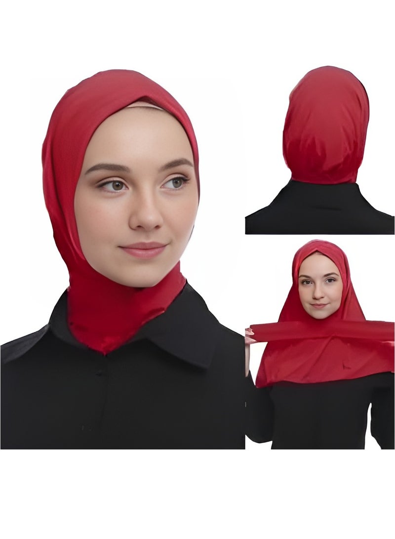 Ringfinity Elegant Instant Hijab for Women - Breathable Full Coverage Headscarf with Adjustable Drawstring & Non-Slip Snap Closure - Lightweight Polyester Scarf for UAE Heat, Ramadan, Workouts, or Special Occasions - Image 2