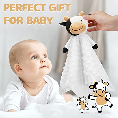 Pro Goleem Cow Security Blanket Soft Loveys for Babies for Boys and Girls Newborn Lovie Infant Blankie Cow Baby Stuff Baby Snuggle Toy Stuffed Animal Baby Gifts 16 Inch - Image 3